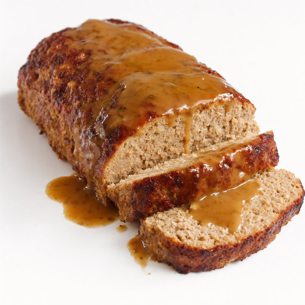 Turkey meatloaf with gravy