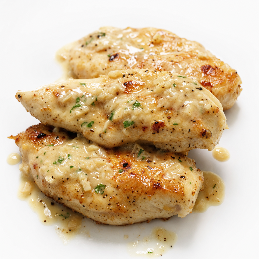CHICKEN W/GARLIC SAUCE