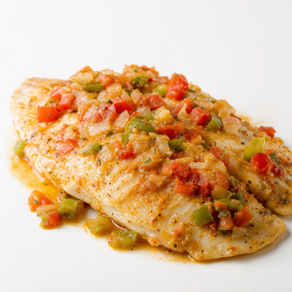Baked tilapia sofrito