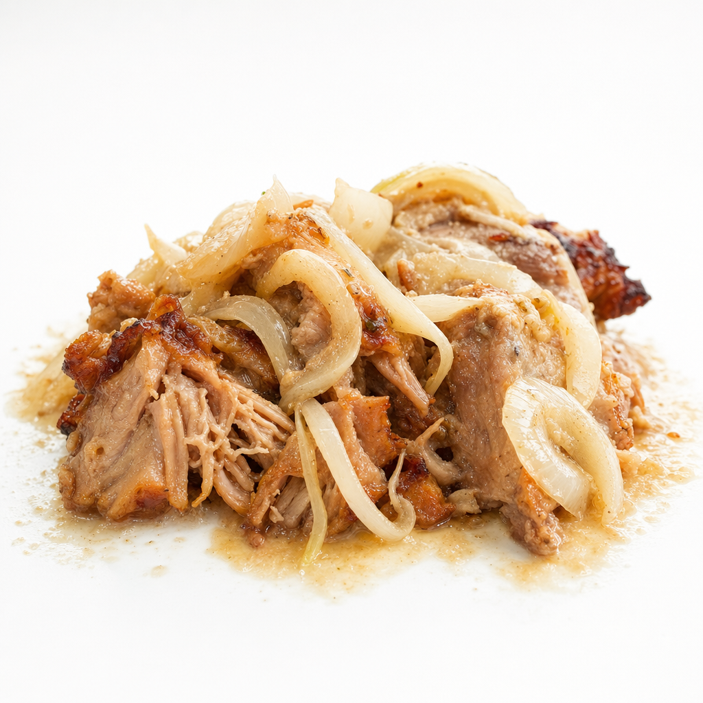 Pernil with Onions & Coconut Sauce