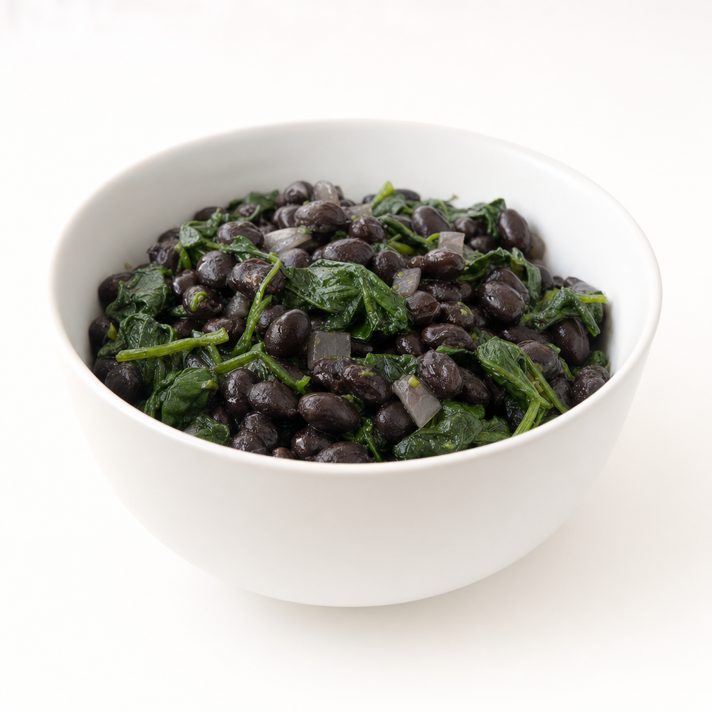 Black Beans with Spinach