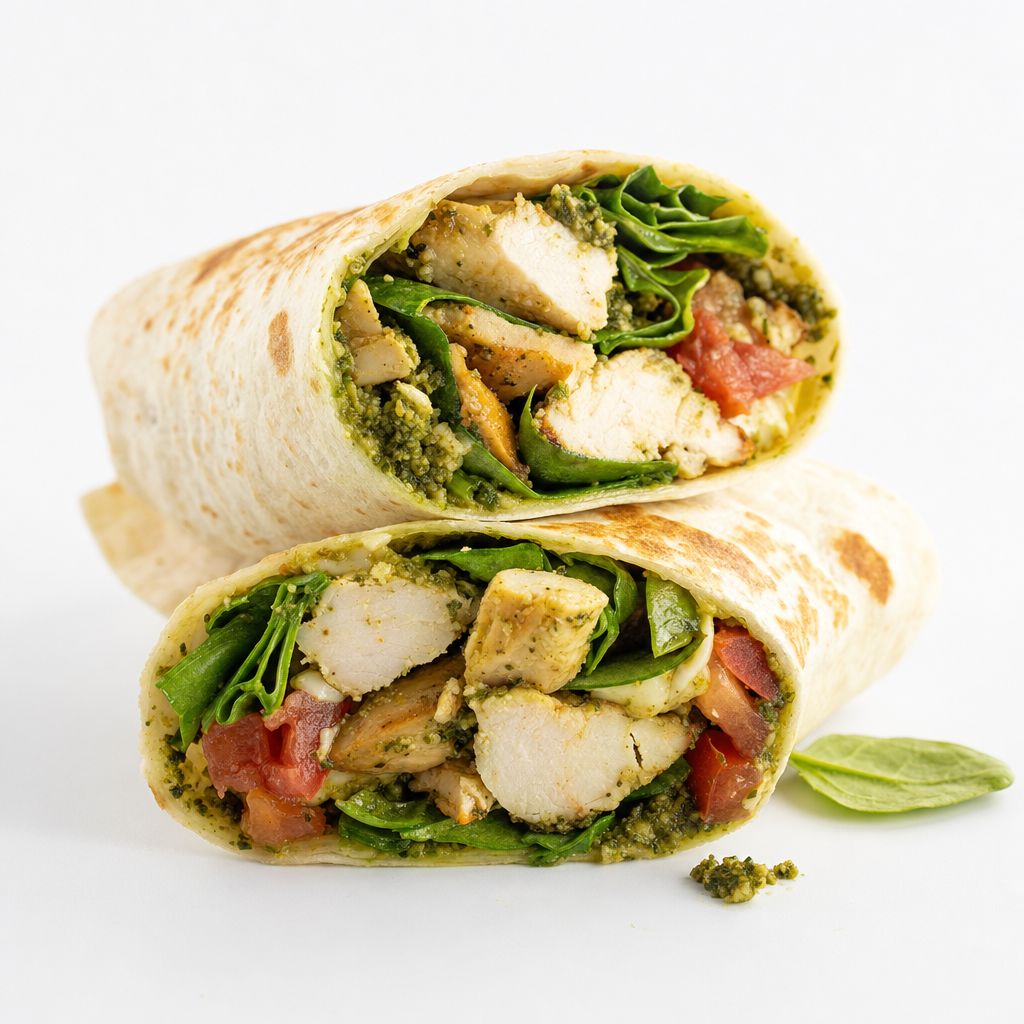 Pesto Chicken Wraps