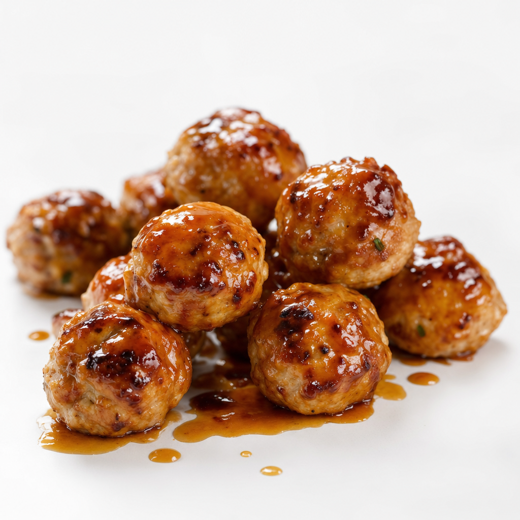 Chicken Meatballs with Teriyaki Sauce