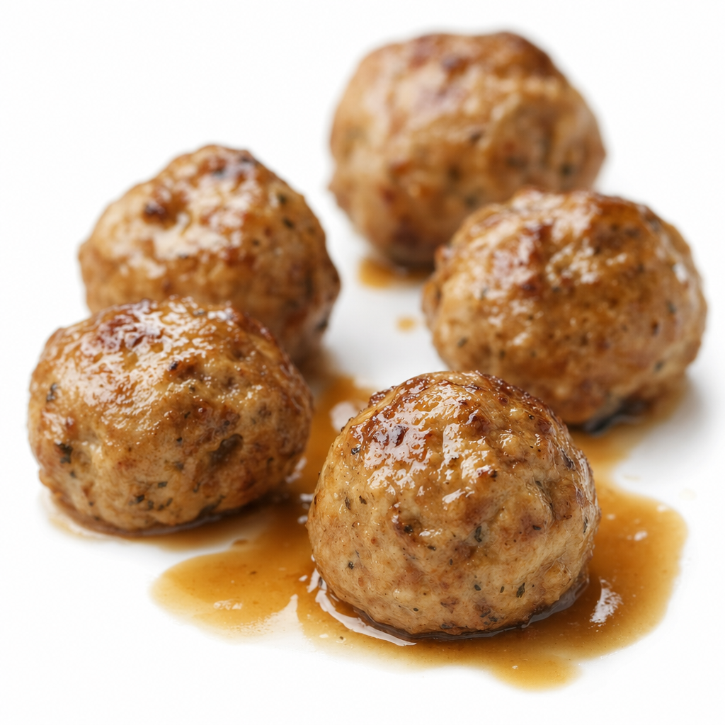 Chicken Meatballs with Au Jus Sauce