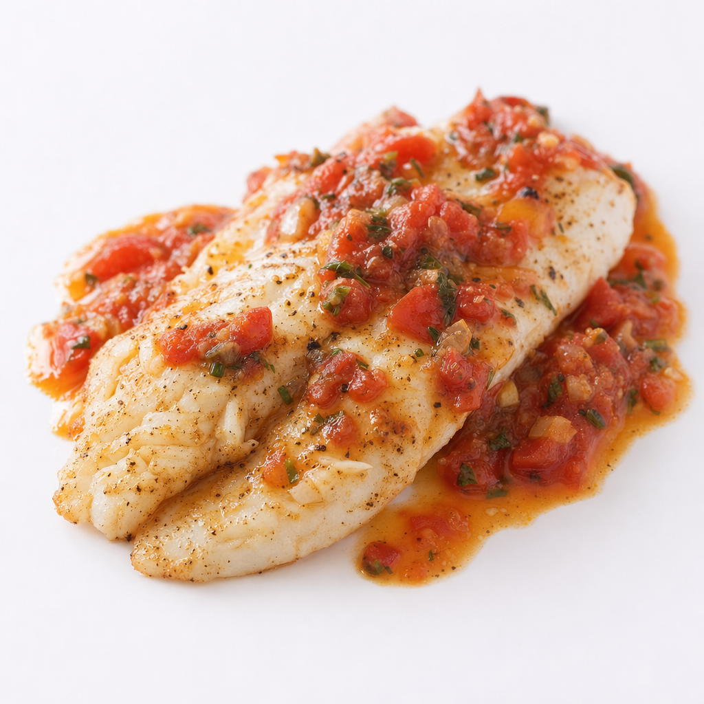 Tilapia with Tomato Herb Sauce