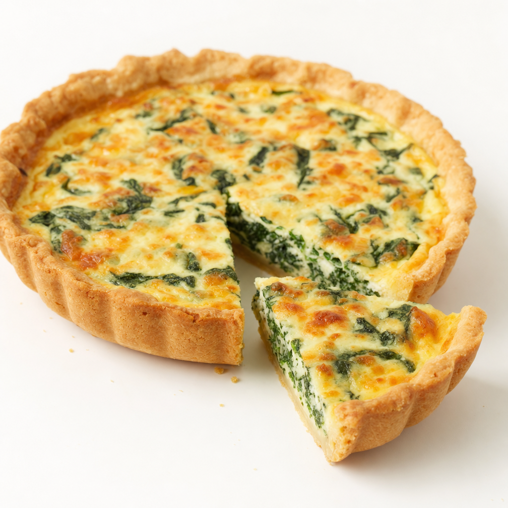 Spinach Mozzarella Quiche