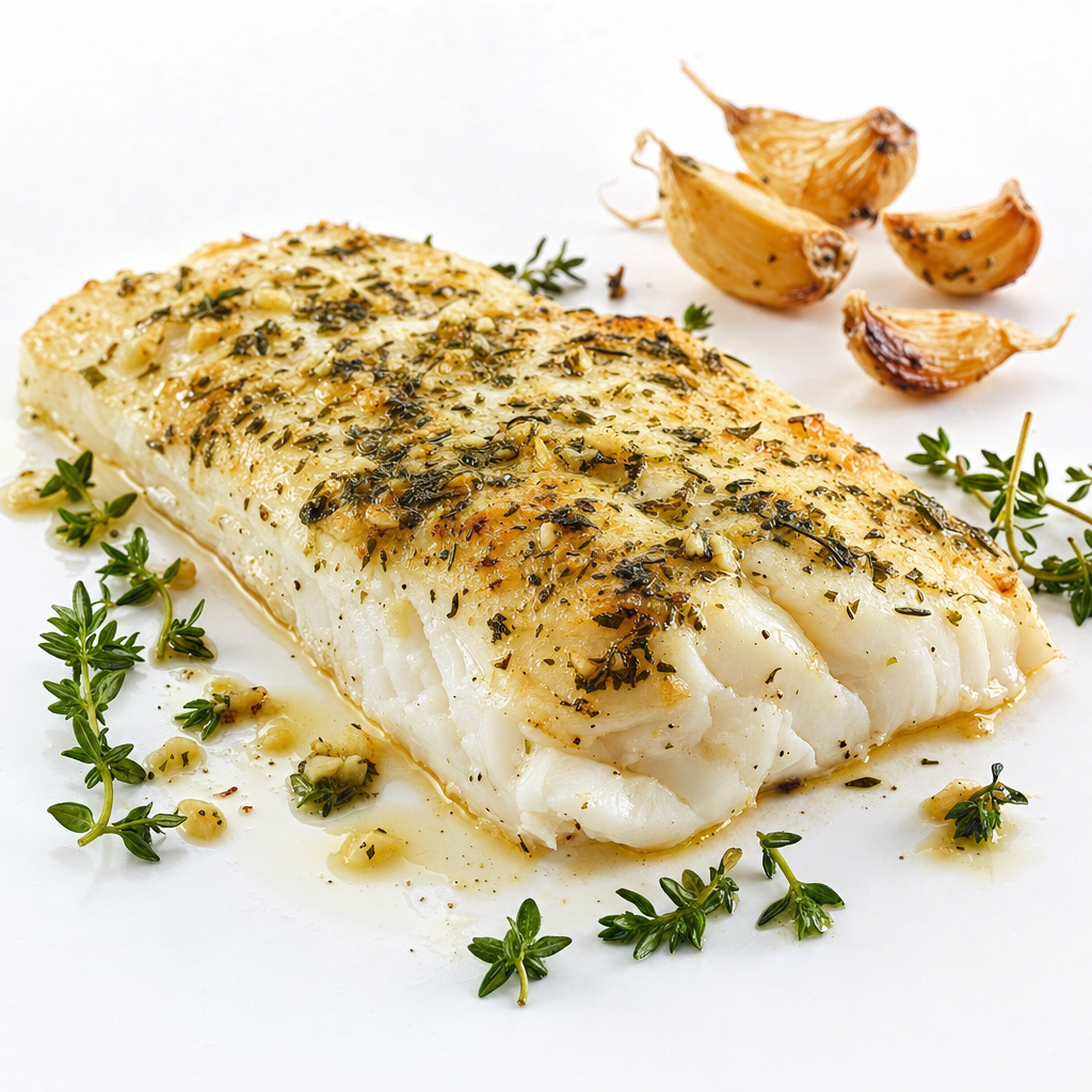 Baked Fish with Garlic & Herbs