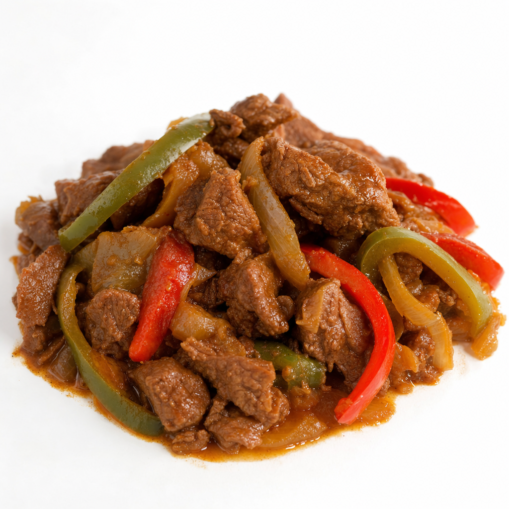 Carne Guisada with Peppers & Onions