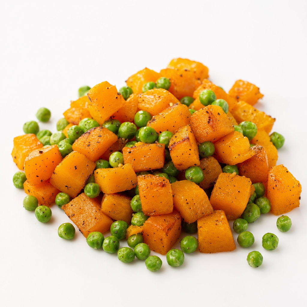 butternnut squash & peas