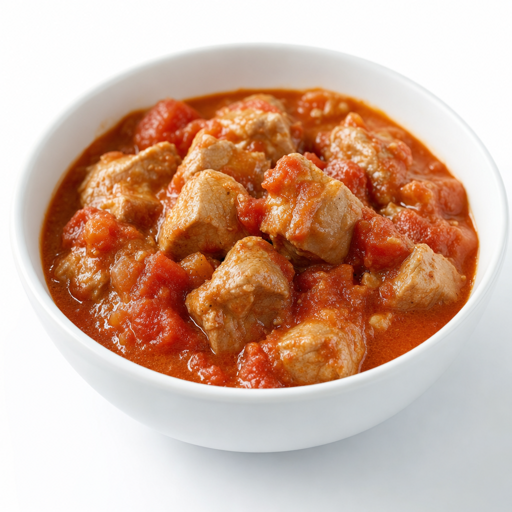 Pork with Stewed Tomatoes