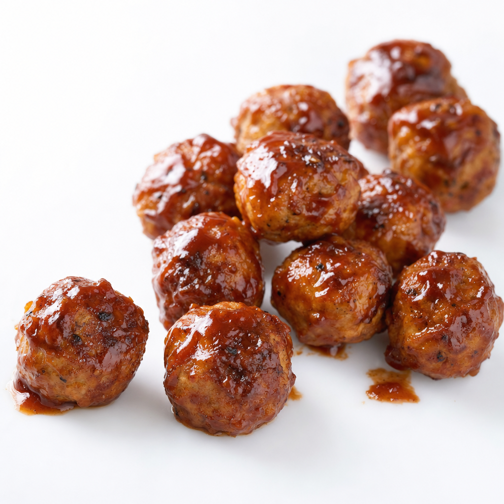 Chicken Meatballs with BBQ Sauce